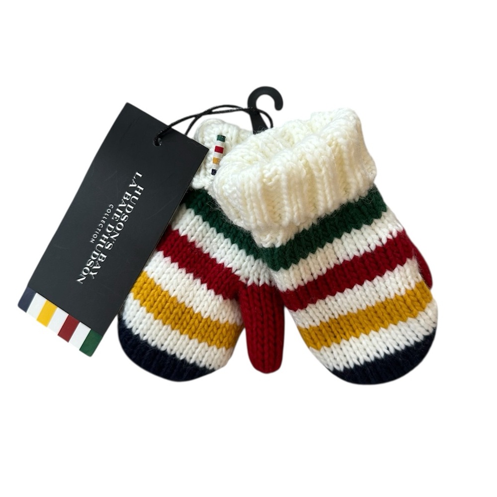 Hudson’s Bay Company HBC Stripes Baby Mittens in Classic Multistripe